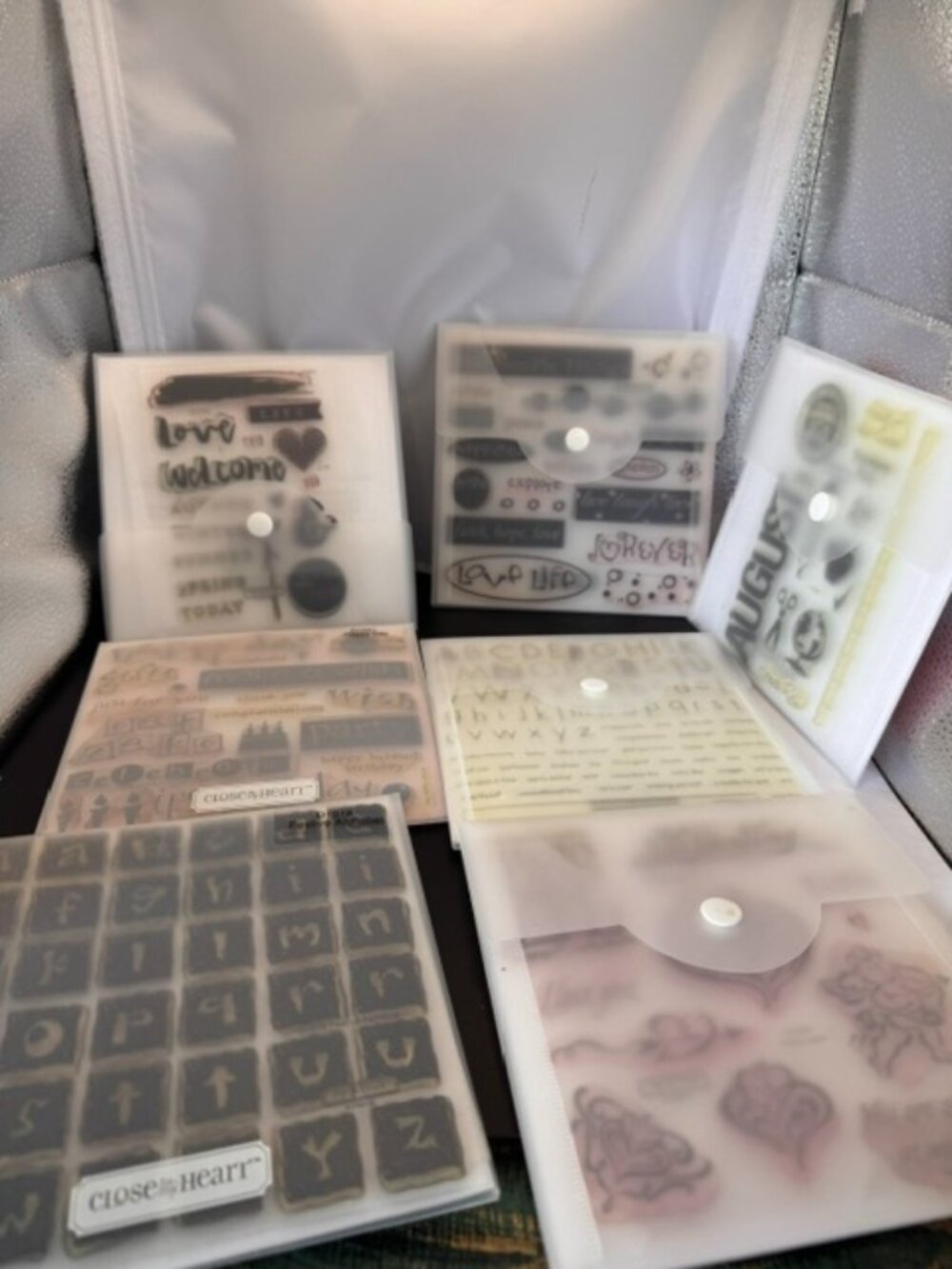 Set of 7 Cling/My Arcylix Style Stamp- Close To My Heart Brand